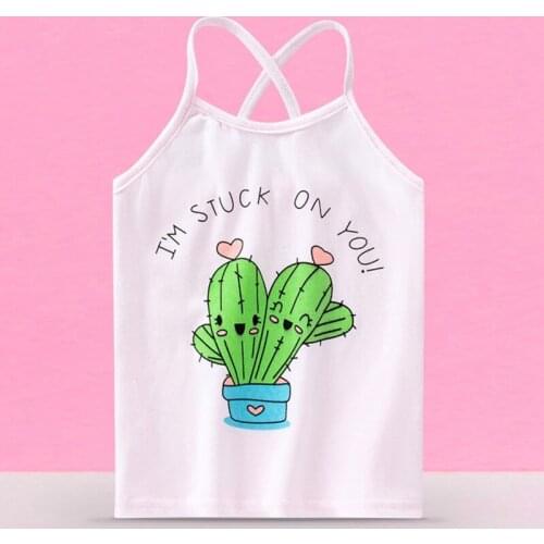 Baby Girls Vest Clothes 1-6Y Summer Toddler Girls Sleeveless Vest Floral Print Tops Blouse Cotton Casual Children Outfits