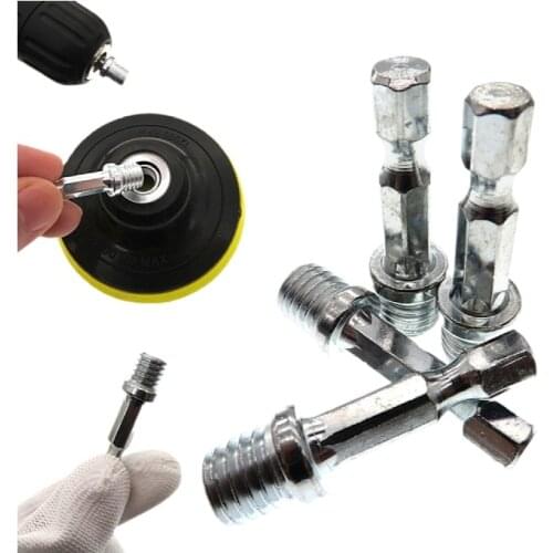 10/14mm 1/4 Hexagon Connecting Rod Adapter Drill Chuck M10 M14 Polishing Disc Connection Hexagon Connecting Rod