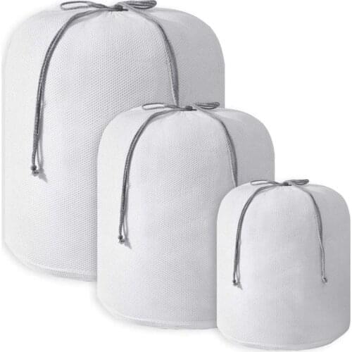 3 Size and 3 Pack Laundry Bag Heavy Duty Drawstring Closure Bag, Delicates Laundry Bag for Washing Machine for Travel, Apartment