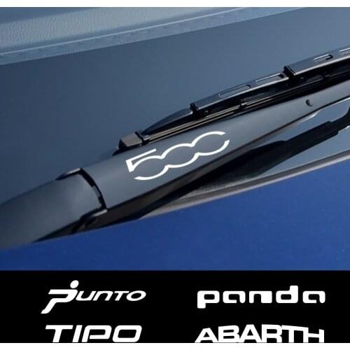4PCS Sport Car Window Wiper Vinyl PVC Stickers For Fiat Punto 500 Panda Abarth Tipo Auto Decor Reflective Decals Car Accessories