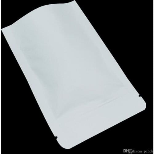 9x14cm White Stand Up Kraft Paper Aluminum Foil Zipper Lock Package Bag for Snacks Mylar Foil Zipper Dry Food Storage Packing Po