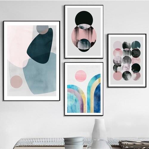 Abstract Living Room Poster Pink Style Graphic Art Print Minimalism Picture Decor Wall Art Canvas Painting Prints Bedroom Decor