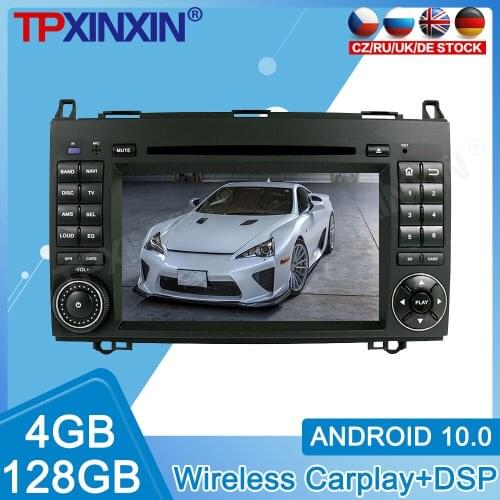 Android 10.0 Carplay 4G+128GB For Mercedes Benz Viano Vito 2009 2010 2011 Radio Recorder Multimedia Player Stereo Head Unit GPS