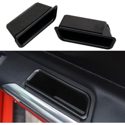Auto Accessory Inner Door Handle Armrests Storage Box Tray Holder Cover Trim Fit For Ford Mustang