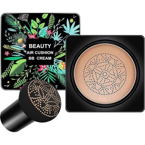 BB Air Cushion Foundation Mushroom Head CC Cream Concealer Whitening Makeup Cosmetic Waterproof Brighten Face Base Tone 30ml