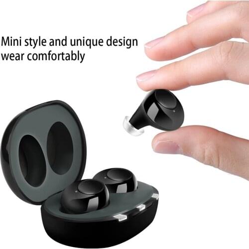 USB Rechargeable Invisible Digital CIC Hearing Aid Ear Care Hearing Sound Amplifier Adjustable Elderly