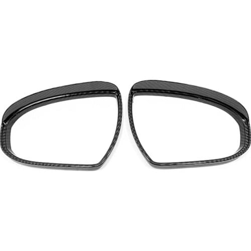 For Hyundai Tucson 3rd 2016 2017 2018 ABS Carbon fibre Car Rearview Mirror Rain Eyebrow Cover Trim Decoration Car styling 2PCS