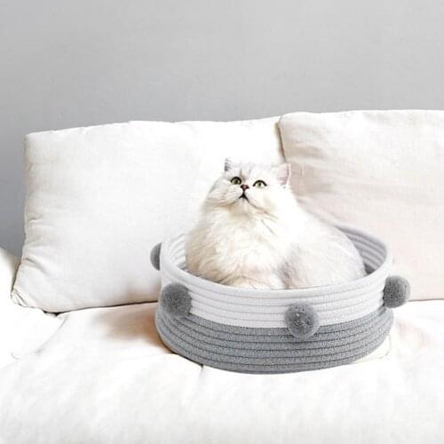 Breathable Cat Litter Bed Small Dog House Bite Resistant Knitted Four Seasons Universal Suitable For Cats And Small Dog To Sleep