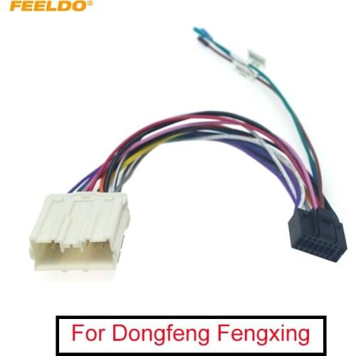 FEELDO 1PC Car Audio DVD 16PIN Android Power Cable Adapter For Dongfeng Fengxing Lingzhi M3/M5 Power Wiring Harness