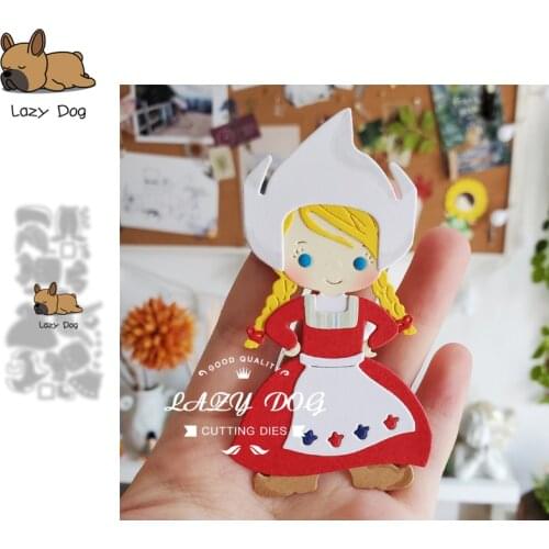 Holland boy girl Netherlands Metal Cutting Dies Scrapbooking Stencil DIY Craft Embossing Die Cuts Card Making New Dies For 2021