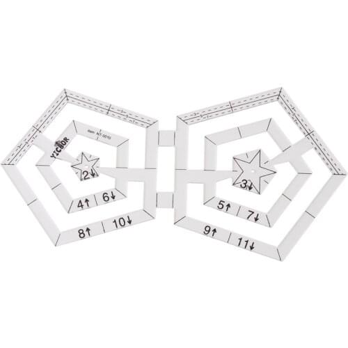 DIY Tools Sewing Parts Twin Ruler Patchwork Rules Quilting Rules Double-Pentagon Ruler(NT-5010)