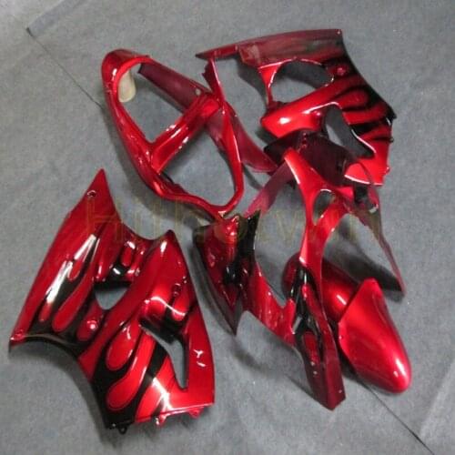 Custom motorcycle article for ZX6R 00-02 ZZR600 05-08 636 2000 2001 2002 Fairings Injection mold red