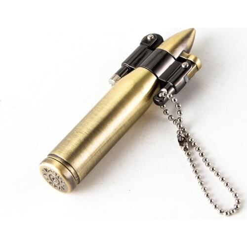 Creative Metal Windproof Kerosene Lighter Portable with Hanging Chain Gift Smoking Accessories for Weed Cool Gift for Men