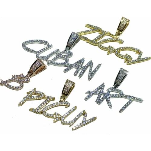 Iced out custom letter pendant