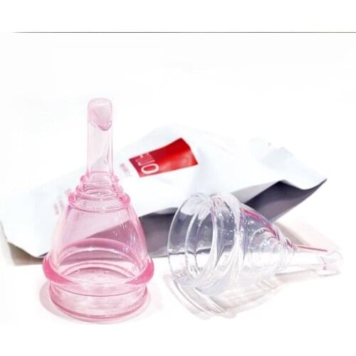 Medical Silicone Menstrual Cup with Drain Valves Menstrual Collector Super Soft Feminine Hygiene Period Cup Anti-side Leakage