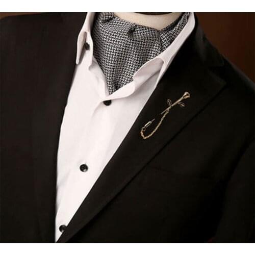 New Fashion Brooch Metal Mens Lapel Stick Pin Three-dimensional Small Rose Flower Boutonniere Man Suits Decor Accessories