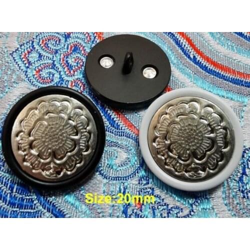 Wholesale 10 pieces High-grade Metal Alloy 2 color Clothing Overcoat Jacket Buttons Coat Sweater Button Size 20mm Free shipping