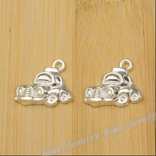 Wholesale 52 PCS Vintage Charms Car Pendant Bright silver Fit Bracelets Necklace DIY Metal Jewelry Making