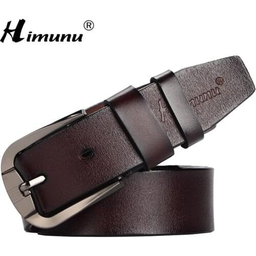 [HIMUNU] New Style Belt For Men Genuine Leather Designer High Quality Luxury Brand Cowskin Waistband Man Accessories
