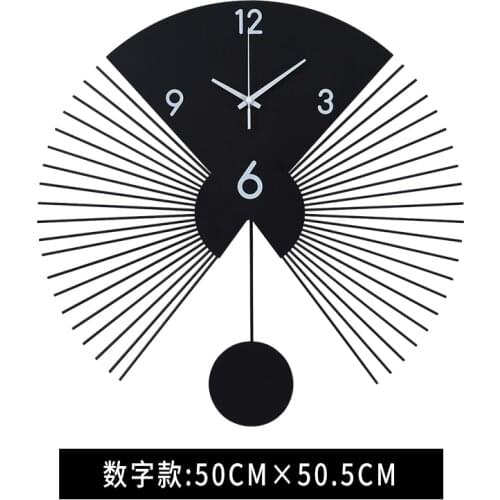 Hanging Luxury Black Wall Clock Nordic Large Creative Metal Wall Watch Digital Mechanism Wandklokken Reloj De Pared Home Decor