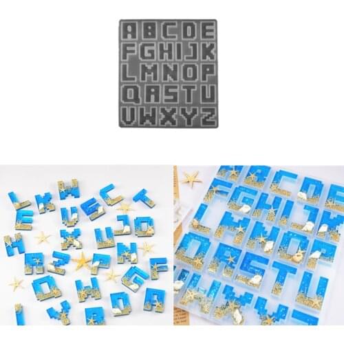 Uppercase Letter Silicone Molds UV Epoxy Resin Alphabet A To Z Mold 26 Capital Letters Moulds for DIY Crafts Jewelry Making Tool