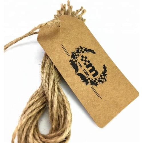 Folded Garment Socks kraft Paper Hang Tags And Labels