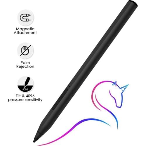 Tablet Stylus for Microsoft Surface Pro7 6 5 4 3/Book/Laptop/Go/Studio Rechargeable Pen Magnetic Attachment Tilt 4096 Pressure