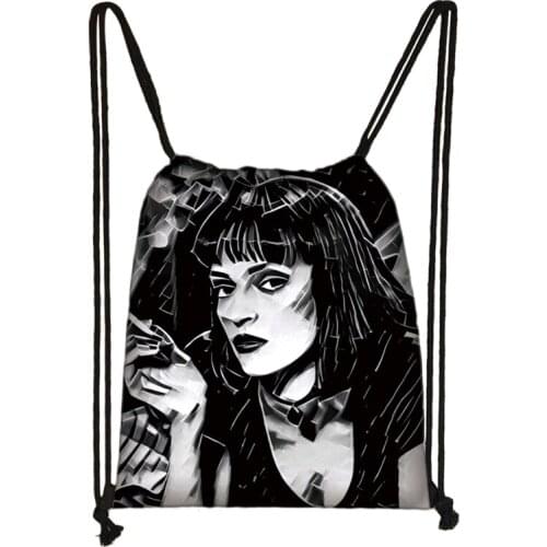Pulp Fiction 3D Drawstring Bag Printing Backpack Daily Casual Boys Girls knapsack Drawstring Bags