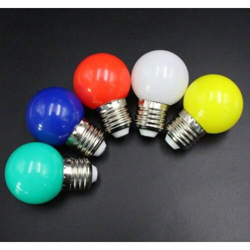 E27 Led Bulbs - E27 1w Pe Frosted Led Globe Colorful White/Red/Green/Blue/Ylellow Lamp 220v -1PCs