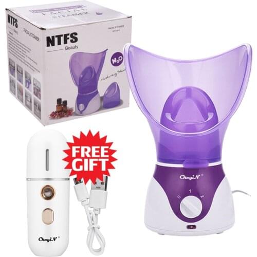 Warm Mist Facial Steamer Deep Hydrating Facial Sprayer Sauna Essential Oil Diffuser Skin Moisturizing Humidifier Beauty Care 31