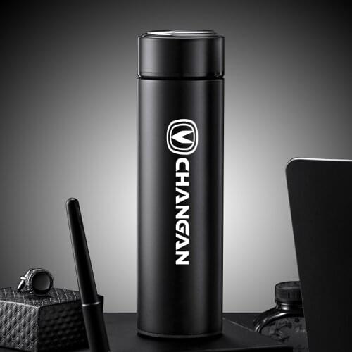 500ml Car logo Thermos bottle For Changan CS15 CS35 CS55 CS75 Plus CS95 Laser engraving Car Temperature Display Insulated Cup