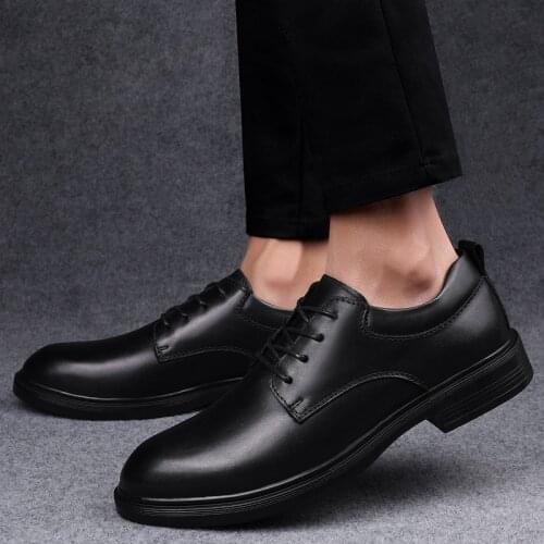 Formal mens shoes Oxford shoes flat bottom lace designer office wedding luxury elegant genuine leather shoes men big size 48