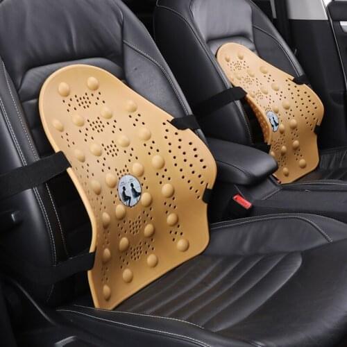 The New Universal Car Back Support Chair Massage Lumbar Support Waist Cushion Mesh Ventilate Cushion Pad For Car Office Home