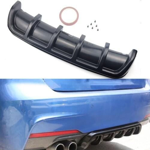 High Quality Universal Car Spoiler Chassis Fin Shark Fin Type Bending Insert Rear Bumper Lip Diffuser Universal ABS Shark Diffus