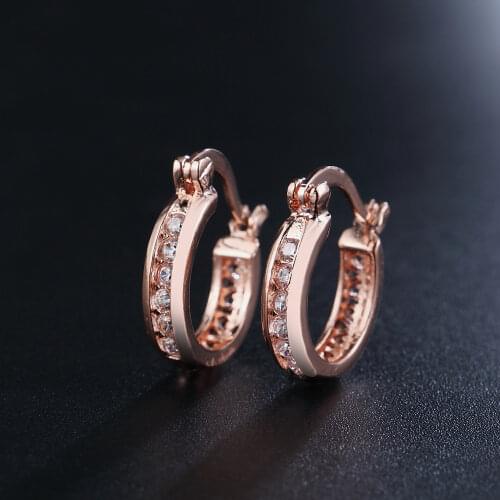 Hot new 18K gold plated 925 Sterling Silver crystals earrings for woman fine Zircon Fashion party Jewelry Wedding Christmas Gift