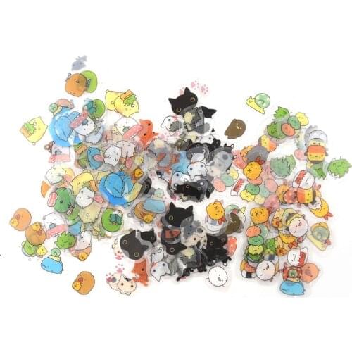 1Pack KAWAII Sumikko Gurashi Cat Sentimental Circus Stickers Diary Label Stickers Decorative Scrapbooking DIY Stickers