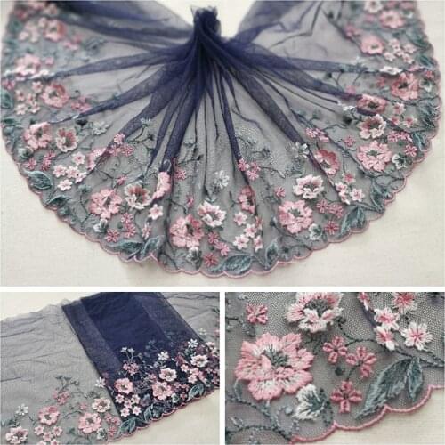 10Meters Red Embroidered Net Lace Fabric Applique Trim Ribbons For Sewing Decoration Supplies High Quality