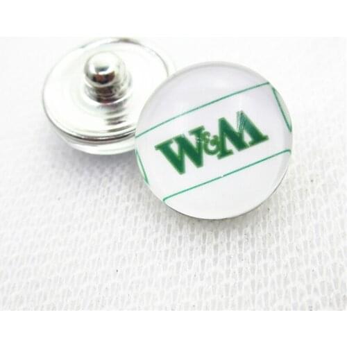 10pcs US W and M Snap Buttons 18mm Sports snap buttons Diy Snaps Jewelry Bracelet&bangles charms