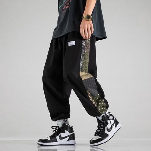 2021 Printed Harem Pants Men Drawstring Joggers Pant Elastic Waist Trousers Fashion Casual Plus Size Sweatpants Male