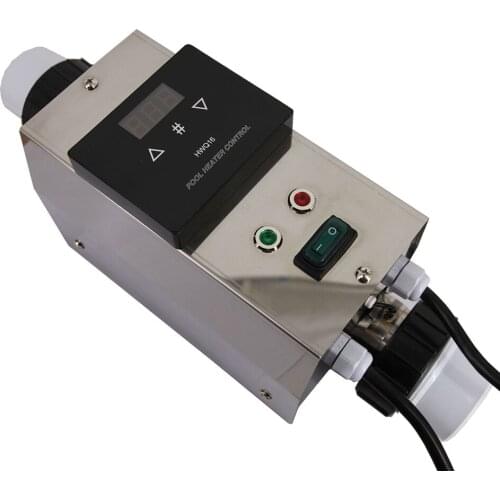 3KW 220V Pool Heater Electric Swimming Pool and SPA Bath Heating Tub Water Heater Thermostat 220V Swimming Pool Accessories