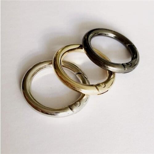 6PCS Metal Spring Openable O Ring Mountaineering Buckle Snap Hook Keychain Bag DIY Accessories