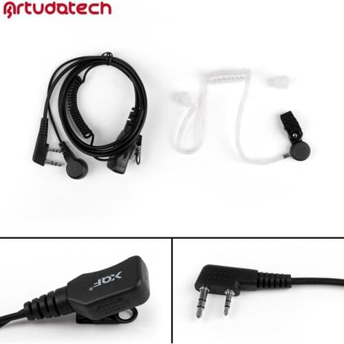 Artudatech 2 Pin Covert Acoustic Air Tube Headset For Kenwood TK-3107 For BaoFeng Walkie Talkie Accessories