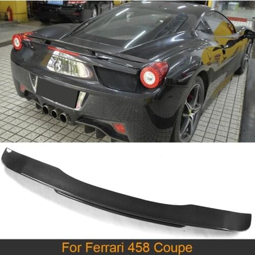 Carbon Fiber Car Rear Trunk Double Spoiler Wing for Ferrari 458 Italia Spider Base Coupe Convertible 2011-2013 Rear Spoiler Wing