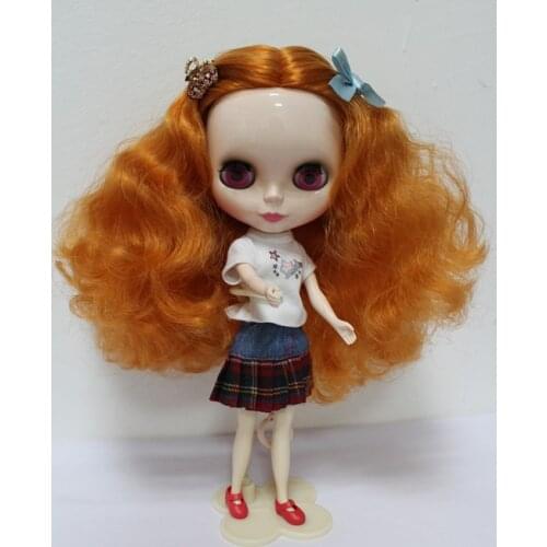 Free Shipping big discount RBL-152DIY Nude Blyth doll birthday gift for girl 4colour big eyes dolls with beautiful Hair cute toy