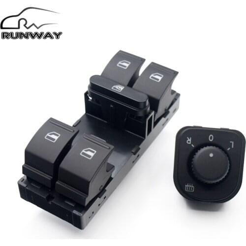 Free shipping! Mirror Window Switch For Volkswagen VW jetta mk5 golf 5 6 tiguan passat b6 CC 1K0 959 565K 1K4 959 857 2PCS/SET