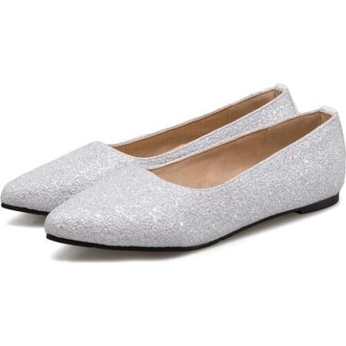 Big Size 9 10 11 12 ladies high heels women shoes woman pumps Shoes with sharp sequins and shallow mouths