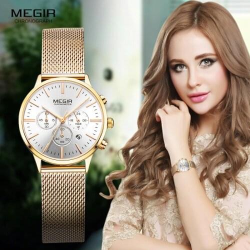 Women Steel Mesh Dress Watches Quartz Ladies Watch Sports Relogios Feminino Clock Wristwatch for Lovers Girl Friend M2011L-1