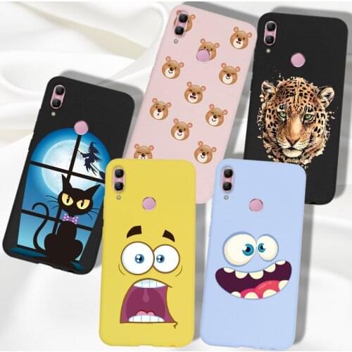 For Huawei P Smart 2019 Case Silicone Cat For Huawei Honor 10 Lite Case Back Cover PSmart 2019 Phone TPU Soft Candy Cute Bumper