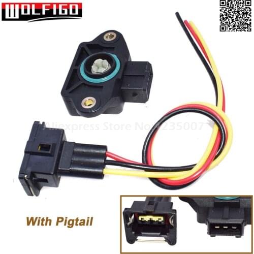 WOLFIGO Throttle Position Sensor W/ or W/O Harness Connector For VW Passat Corrado Je-tta 037907385Q 6PX008476101 037907385P