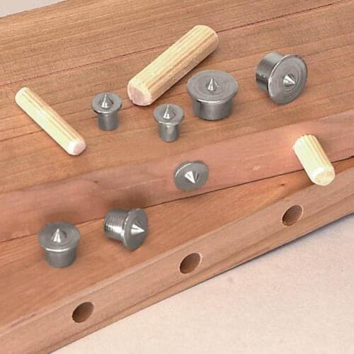 DIY Locator Wooden Pin Center Punching Accessories Panel Furniture Positioning Carpentry Log Dowel Tips Round Log Pin